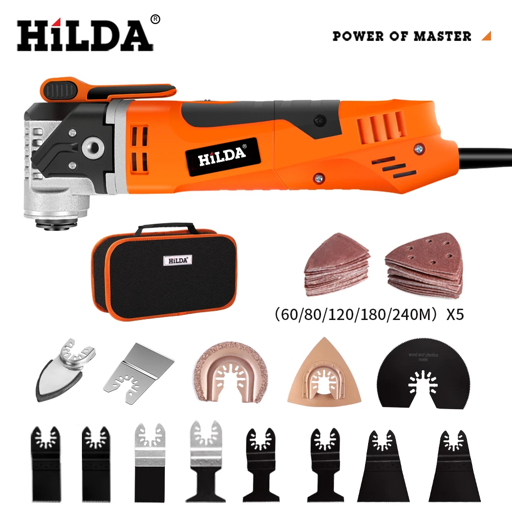HILDA Oscillating Multi-Tools Renovator Tool Oscillating Trimmer Home Trimmer woodworking Tools Multi-Function Electric Saw