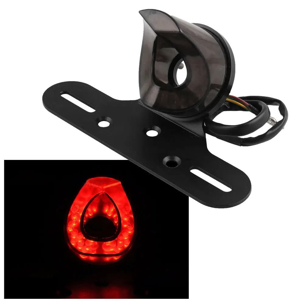 buy 12V Motorcycle Tail Light Motorbike Stop Brake Lamp Bike Rear Lamp for Choppers Racer Bobber Universal