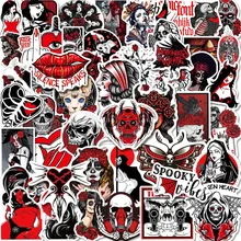 

10/30/50PCS Terror Gothic Graffiti Stickers for Laptop Water Bottle Skateboard Waterproof Decals Cool Sticker Packs Kid Toy