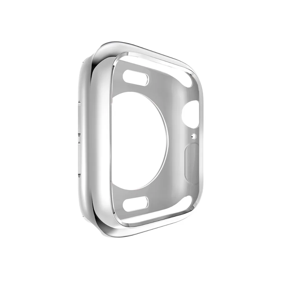 Защитный чехол из ТПУ с гальваническим покрытием для Apple watch 5 4 44mm40mm силиконовый ударопрочный чехол для iwatch Series 3 2 1 42/38 мм