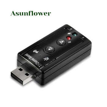 

Virtual 7.1 Channel Sounds Card Free Driver for Windows XP Win 7 8 External Sound Card Audio Adapter for Headphone Headset PC