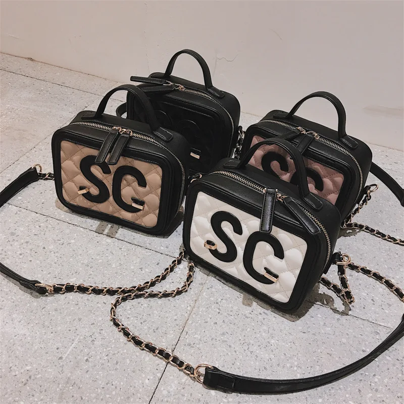 

2018 Autumn And Winter New Style WOMEN'S Bag Fashion Korean-style Lettered Handbag Casual Versatile Shoulder Oblique Bag