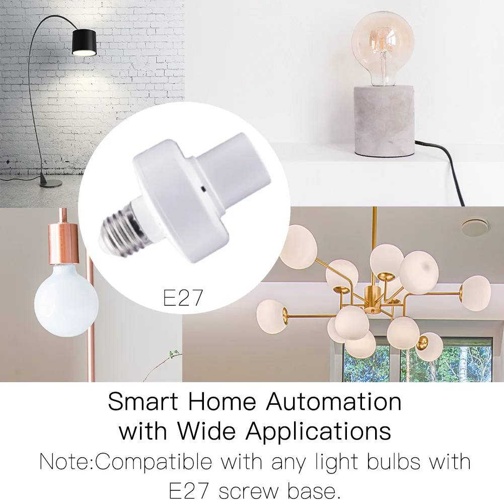 WiFi умный светильник, адаптер, держатель лампы, база, AC Smart Life/Tuya, беспроводное Голосовое управление с Alexa Google Home E27 E26 85-265 в