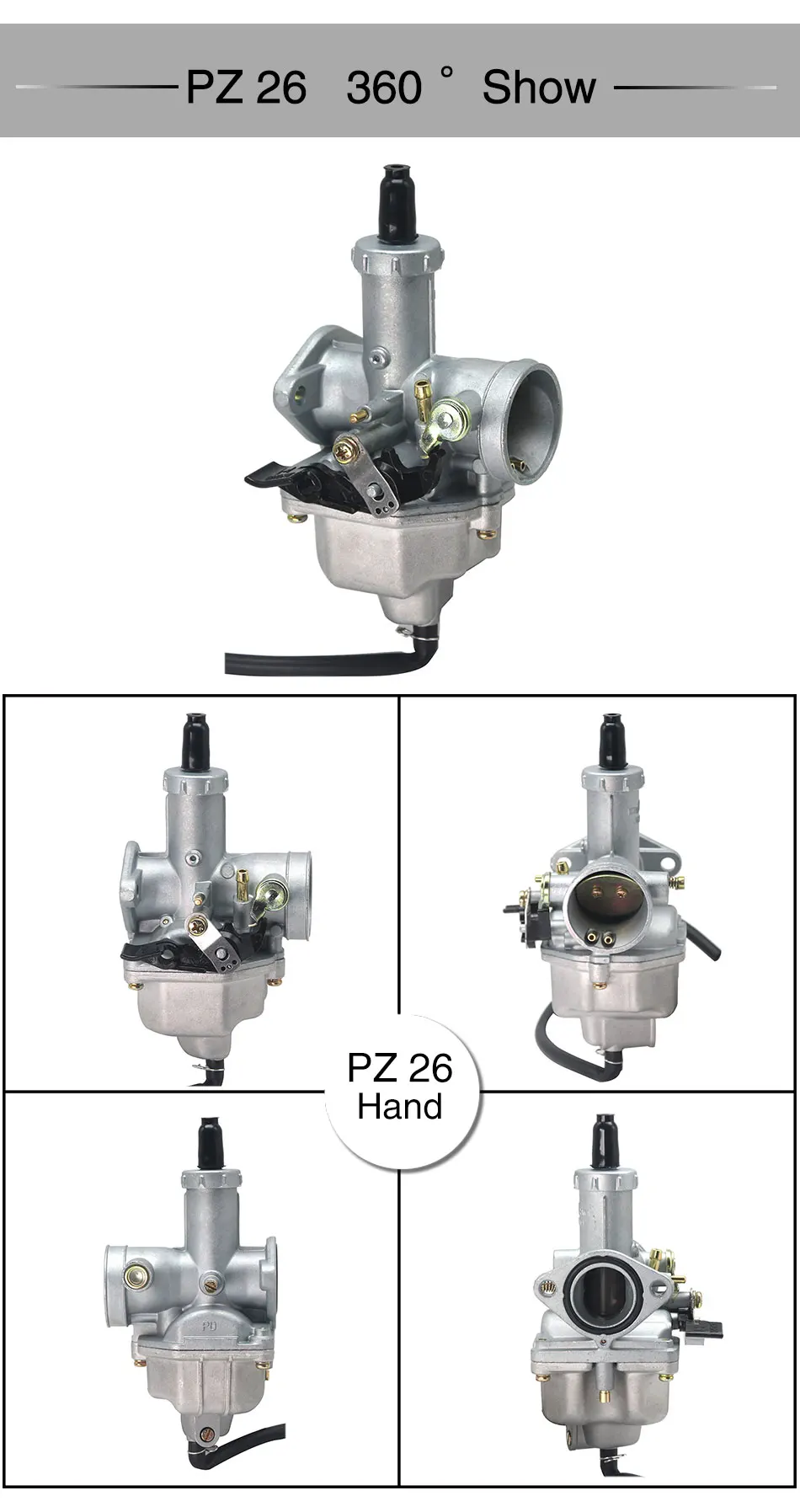 ZS гоночный мотоцикл PZ19 PZ26 PZ27 PZ30 авто ручной кабель Chock карбюратор для 50cc-250CC грязи питбайк ATV Quad