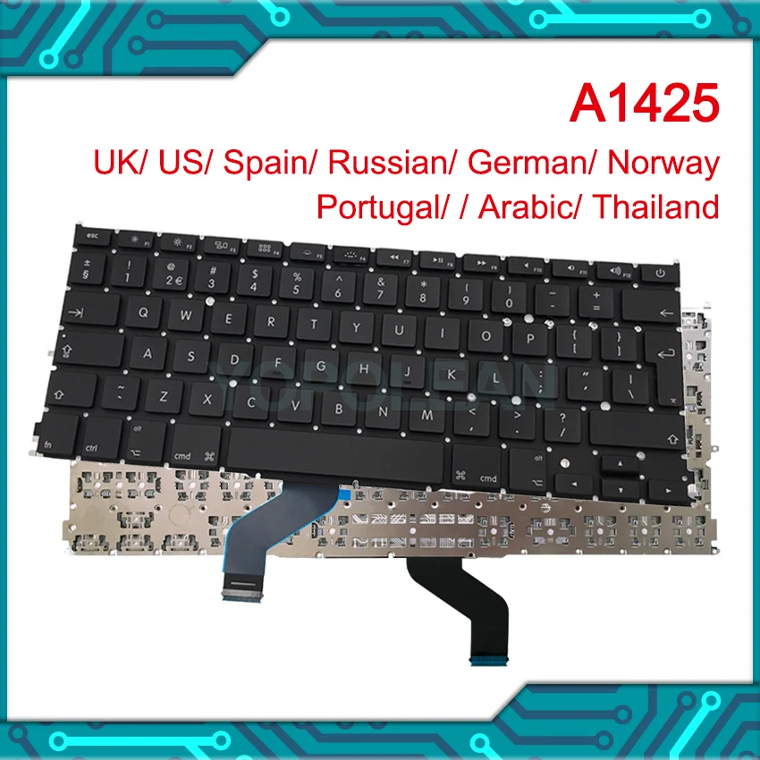 Новая клавиатура A1425 Британская американская немецкая испанская русская тайская
