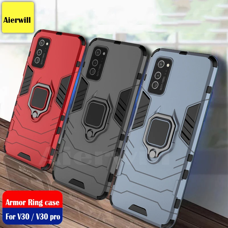 Защитный чехол для huawei honor V30 с металлическим кольцом бампер магнитный