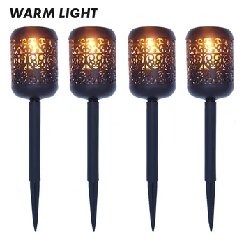 

Flame Solar Lights Metal Flickering Solar Torches Lights Waterproof Outdoor Lighting Solar Pathway Lights Landscape Lamp