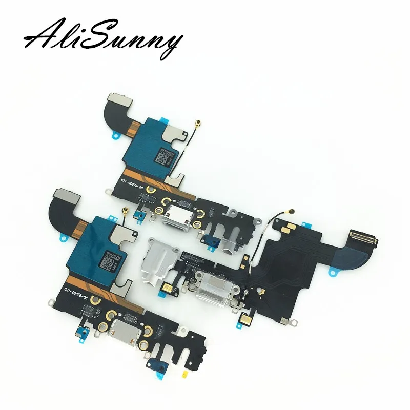 AliSunny 10 шт., зарядный порт, гибкий кабель для iPhone 6, 6 S, 7, 8 Plus, XR, XS, USB док-станция, зарядное устройство, порты для iPhone X 5, 5S, 5C