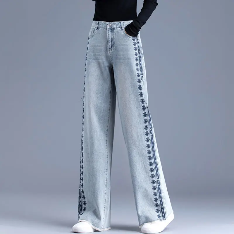 Tanie Jean duże spodnie Femme spodnie jeansowe sklep