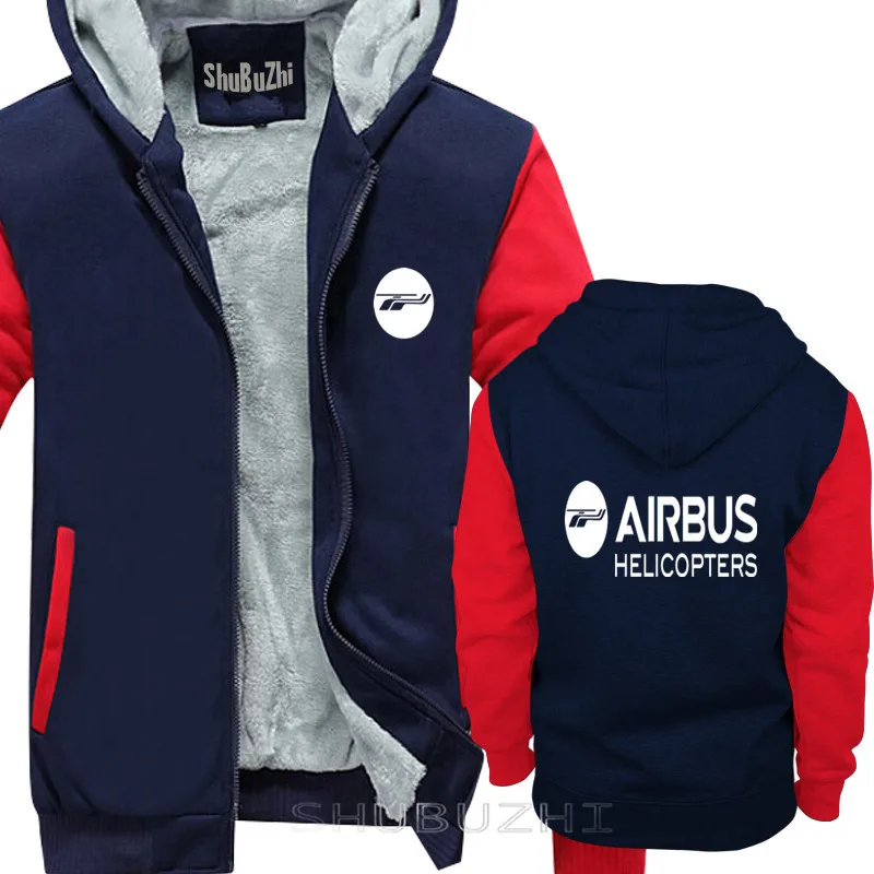 Airbus вертолеты Логотип Толстая куртка для мужчин Топ из чистого хлопка мужчин s теплое пальто дизайн Высокое качество топы sbz5254 - Цвет: navy red
