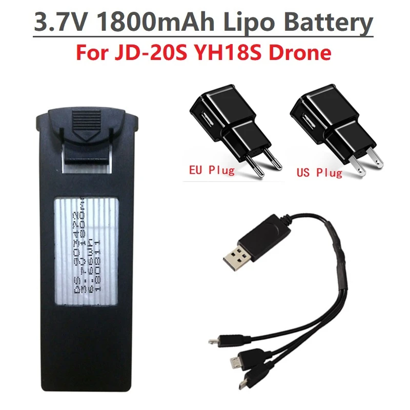 

Оригинальный JD-20S JD20S GPS RC Дрон батарея Квадрокоптер запасные части для JD-20S JD20S YH18S Дрон 3,7 V 1800mAh Lipo зарядное устройство