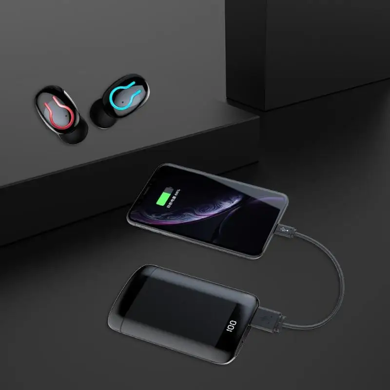 Q66 TWS Беспроводные Bluetooth 5,0 наушники мини наушники гарнитура с микрофоном зарядная коробка левый и правый канал разделение Hifi Звук