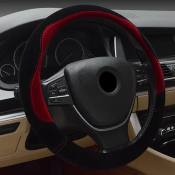 

2019 Winter Short Plush Automobile Car Steering Wheel Cover Set Flocking 15inch Dropshipping Retail Factory Auto Products Supply