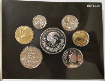 

Set 7Pcs New Zealand Island Coins Commonwealth Oceania Original Coin Good Condition Collection New