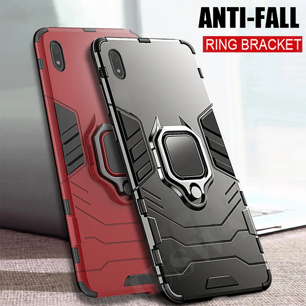 

Case For Redmi 7A case Anti-shock Armor Ring Magnetic Car Hold Soft Bumper Protection Phone Cover For Xiaomi redmi 7A Case