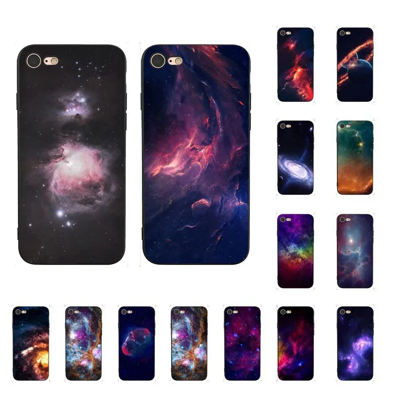 Menakjubkan Ruang Warna Silikon Lembut TPU Ponsel Cover UNTUK iPhone 8 7 6 6S Plus X XS MAX 5 5S SE XR 11 11pro Promax Ponsel