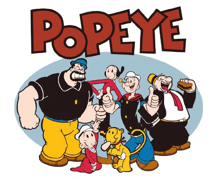 5 шт. Popeye моряк мультфильм сумка кавайная Корея Подарочная сумка Dot Высокая емкость крафт-бумага мешок Одежда канцелярские принадлежности Упаковка