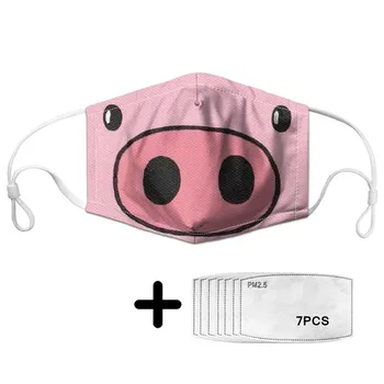 

Funny Pig Prints Mask Mouth for Kids Teenager Cute Animals Pattern Women Men Dust Face Masks Cubreboca Female Mascara Custom