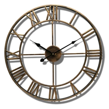 

Nordic Metal Roman Numeral Wall Clocks Retro Hanging Ornament Home Decoration Wall Clock