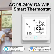 WiFi умный термостат регулятор температуры для воды/электрический подогрев пола воды/газовый котел работает с Alexa Google Home