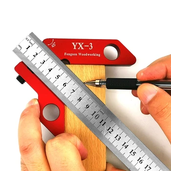

Carpentry Circle Right Angle Scribe Scale Ruler Marking Tool Ruler Woodworking Tools