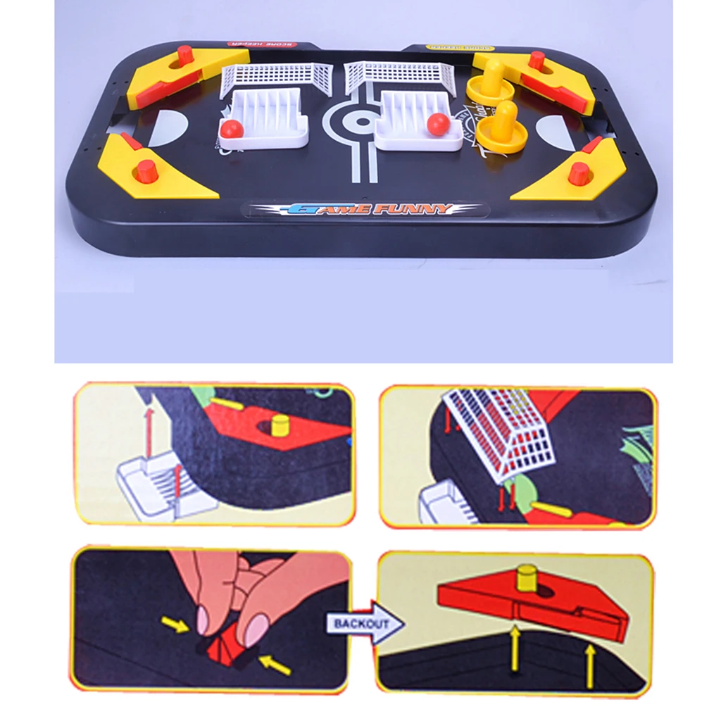 2in 1 Desktop Puck Battle Kids Play Air Hockey Table Game Interactive Toy Gift