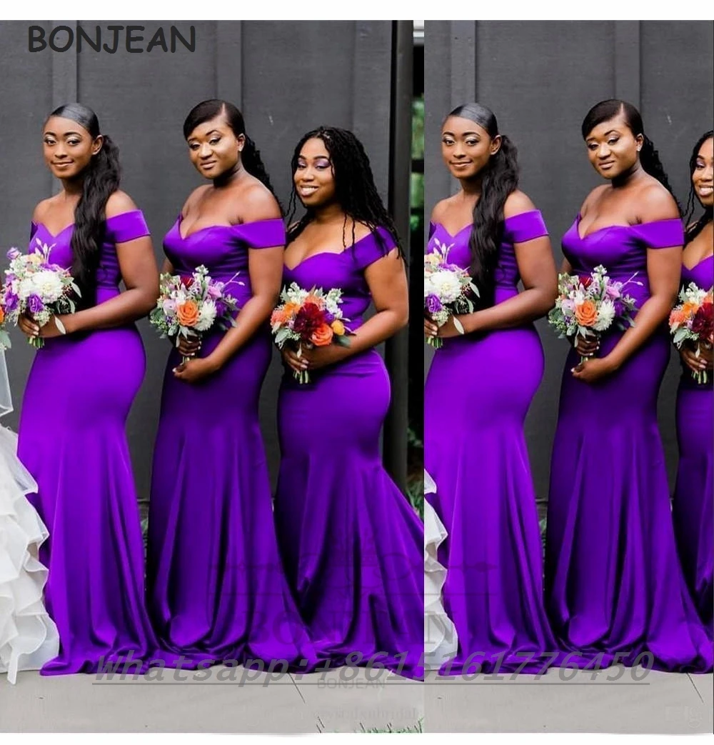 Purple Bridesmaid Dresses Mermaid 2021 ...