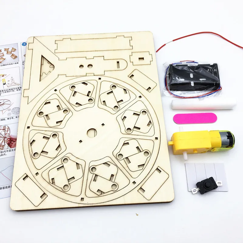 3D DIY электрическое ремесло колесо обозрения головоломка игра деревянная модель