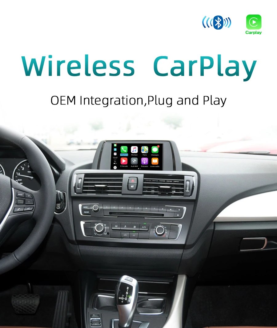 Wifi беспроводной Apple Carplay Модифицированная 1 2 серия F20 F22 23 NBT 2013- для BMW Поддержка камеры заднего вида Waze Spotify Google maps