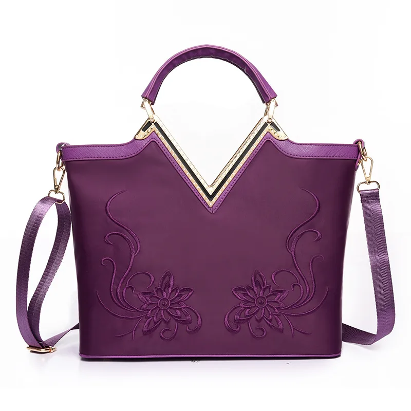 

Embroidered Nylon Cloth WOMEN'S Bag 2017 New Style Diamond Set Iron Handle Handbag Korean-style Fashion Versatile Diana Bag