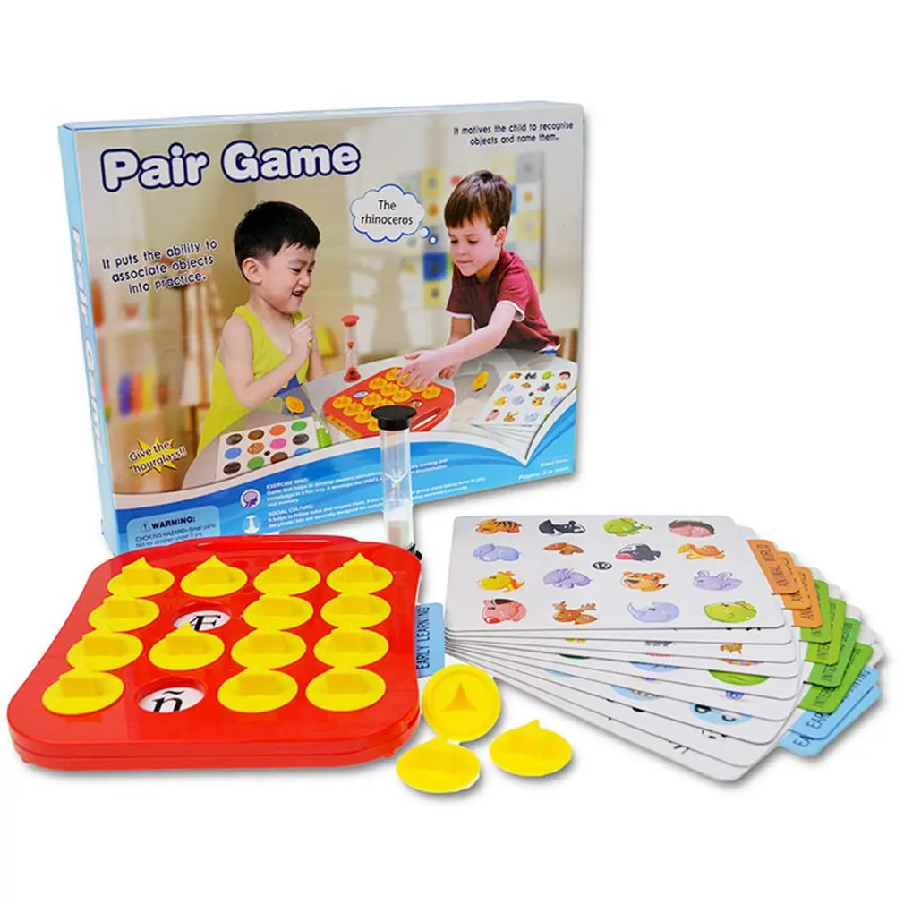 

Children Memory Training Matching Pair Game Early Education Interactive Toy Parent Child Link Up Chess Toys Kid Party Gift