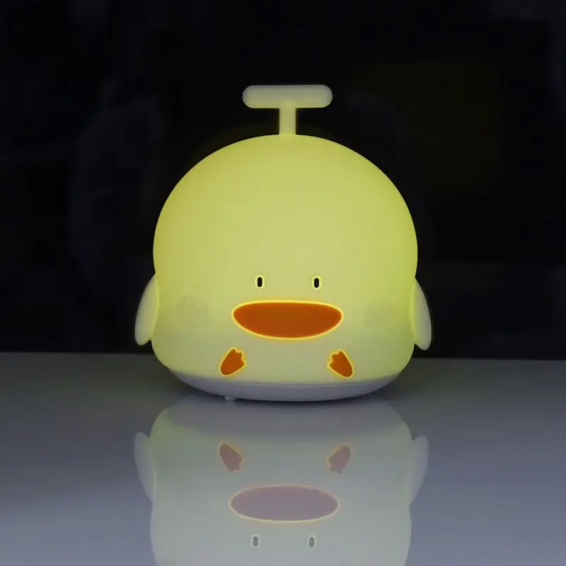 Сенсорный Ночной светильник в форме утки, мультяшный usb зарядный светильник s, Диммируемый светодиодный светильник для кормления, желтый, розовый