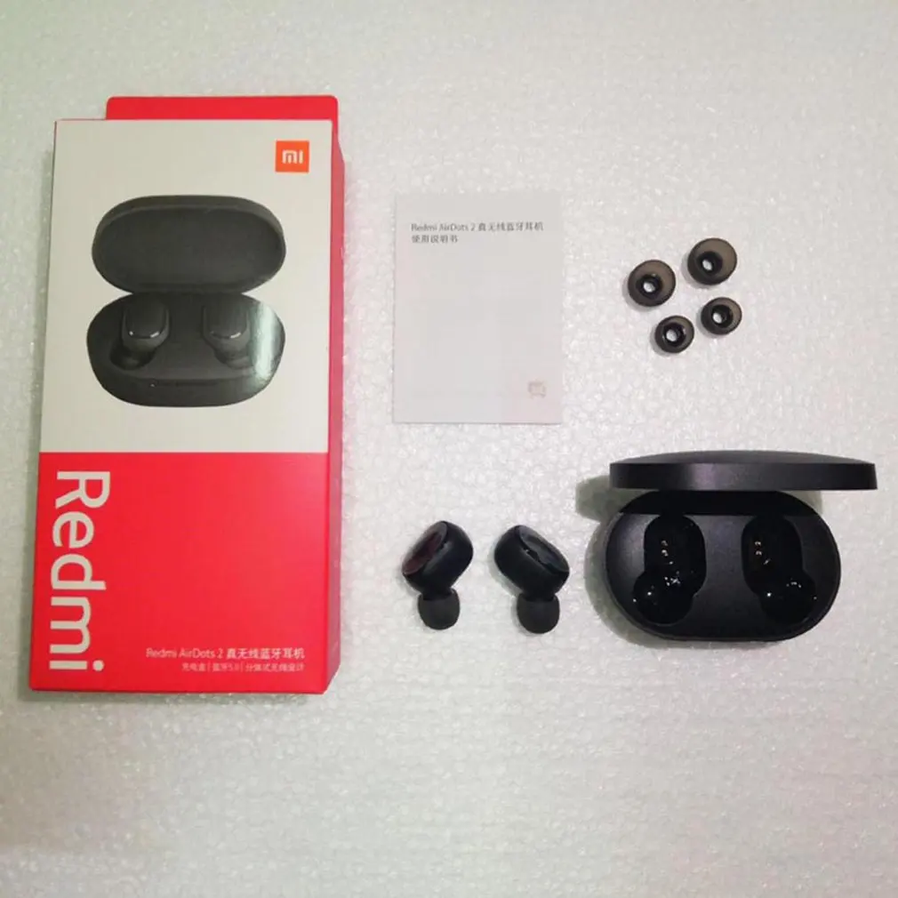 NEW Original Xiaomi Redmi Airdots 2 TWS Bluetooth Earphone Stereo bass BT 5.0 Eeadphones With Mic Handsfree Earbuds AI Control