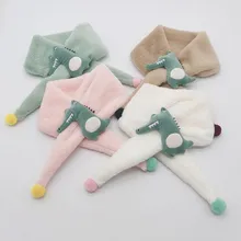 Роскошный женский шарф, меховой шарф для мальчиков и девочек, шаль, Детские шали с рисунком, зимний шарф, шарфы, воротник, уплотненный шарф# D12