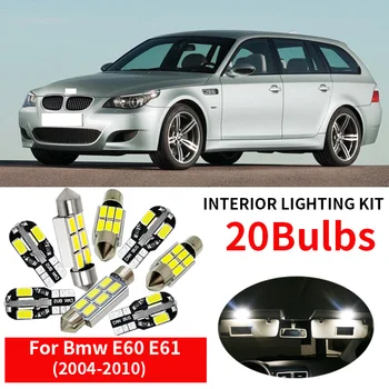 

20pc Error Free LED Interior Dome Map Light Kit for 2004-2010 Bmw E60 E61 M5 525i 535i 545i 550i 12V Led license plate light