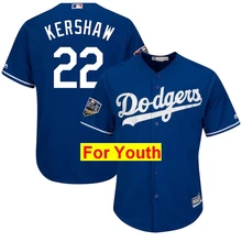 Молодежная Джерси#22 Клейтон Кершоу 10 Джастин Тернер 35 Коди БЕЛЛИНГЕР 01 мир