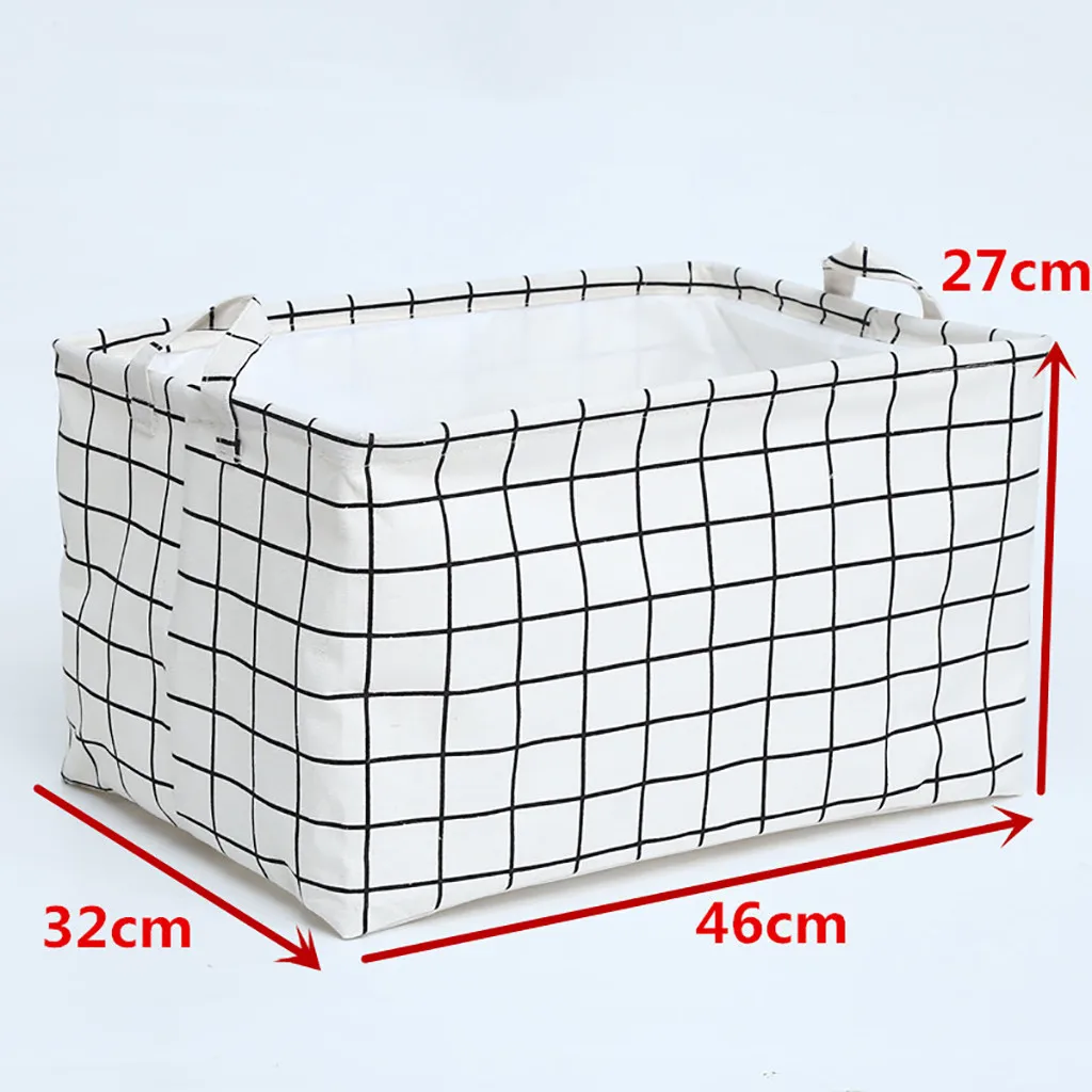 Big Foldable Laundry Basket Storage Basket Storage Barrels For Kids Sundries Toys Holder Container Basket Organizer Bag e2