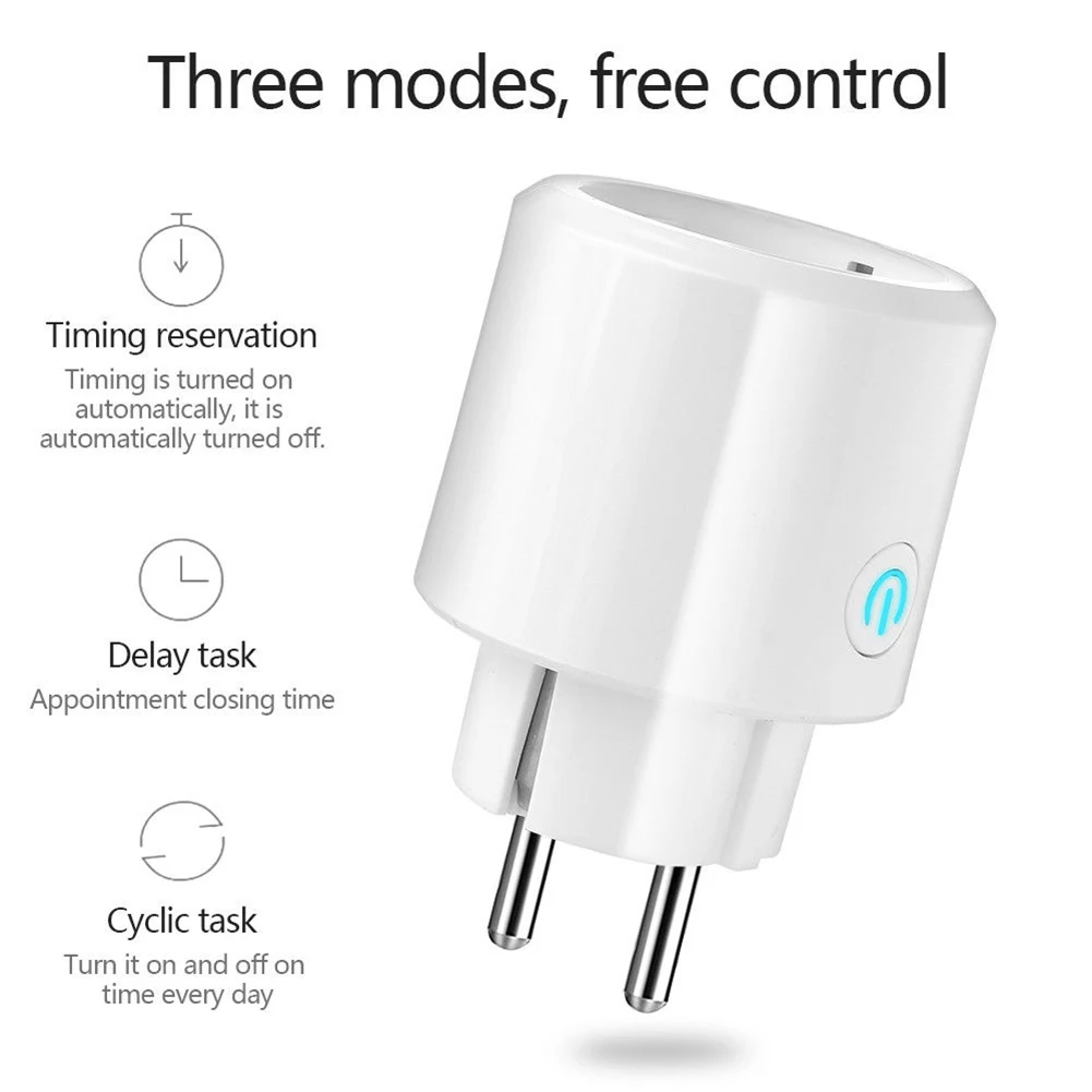 

Home WiFi Smart Power Socket Remote Control Wireless Timer Switch Outlet EU Plug FKU66
