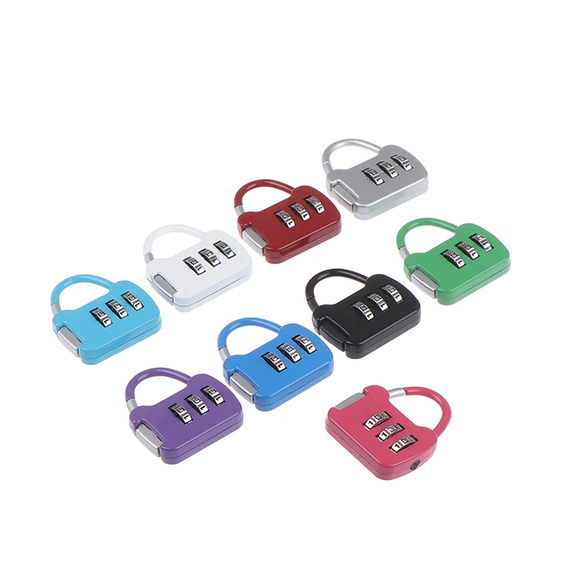 Mini Zinc Alloy Padlock Travel Anti-theft Backpack Small Resettable 3-digit Combination School Bag Password Lock | Обустройство дома