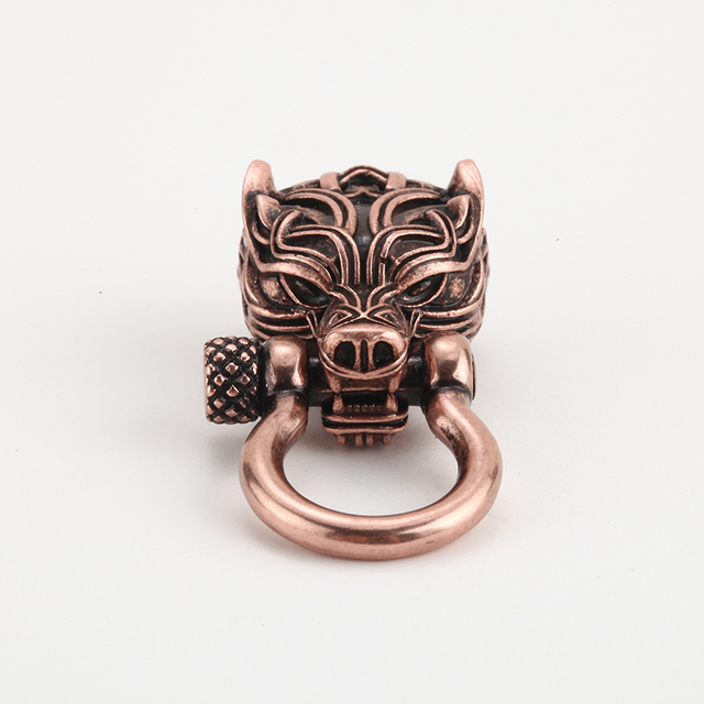 Beads for Jewelry Making Supplies Gold Spacer Beads Needlework Animal Wolf Diy BraceletAccessories Big Hole
