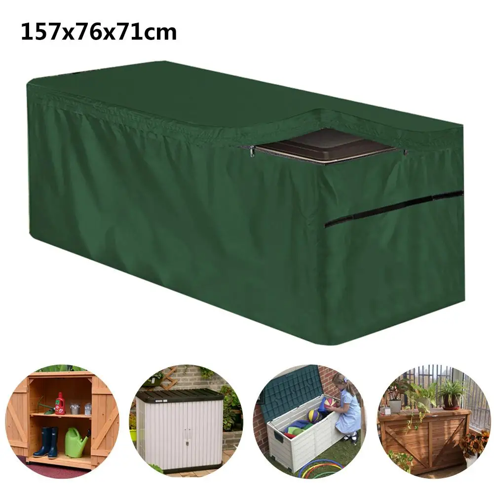 Green 157x76x71cm Садовая палубная коробка крышка Открытый водонепроницаемый мебель защита для хранения шнурок ветра пыли патио коробка крышка - Цвет: Green 157x76x71cm