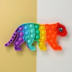 Poppits de tigre pour enfants et adultes, jouets sensoriels, arc en ciel, bulles Anti Stress, cadeau intéressant, Mini jouets de dessin animé 