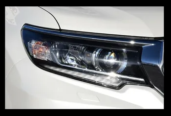 

For Toyota Prado 2017 2018 front headlamps transparent lampshades lamp shell masks headlights cover lens Headlight
