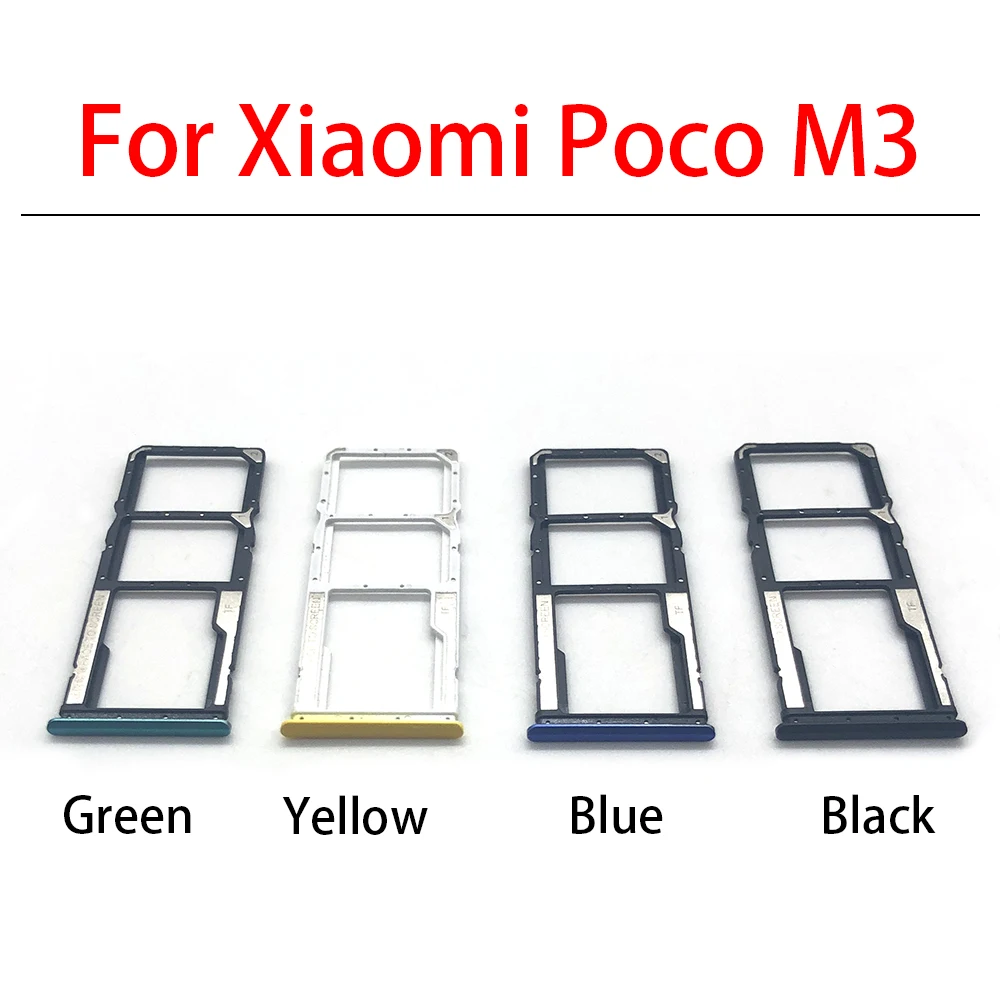SIM Tray Holder For Xiaomi Poco X3 NFC M3 F3 F2 Pro Sim Card Tray Slot Holder Adapter Socket Repair Parts sim card accessories