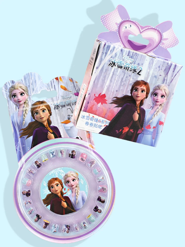 

Girls Disney Frozen 2 Elsa Anna Removable Stickers Princess Scrapbooking For Kids Diary Notebook Decoration Toys Nail Stickers