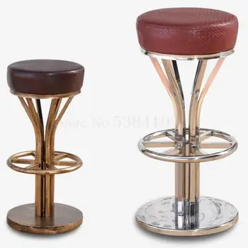 

Retro Bar Stool American Iron Bar Chair Modern Simple Ktv Round Antique Copper High Stool Metal Bar Stool