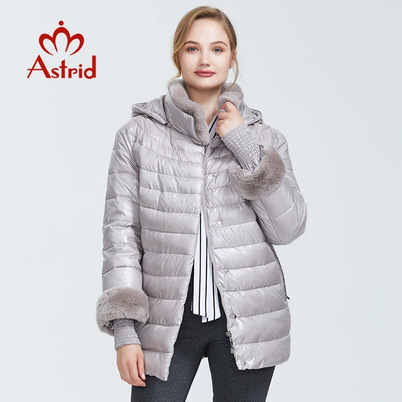 Astrid 2019 Зима новое поступление пуховик женская свободная одежда верхняя Высокое