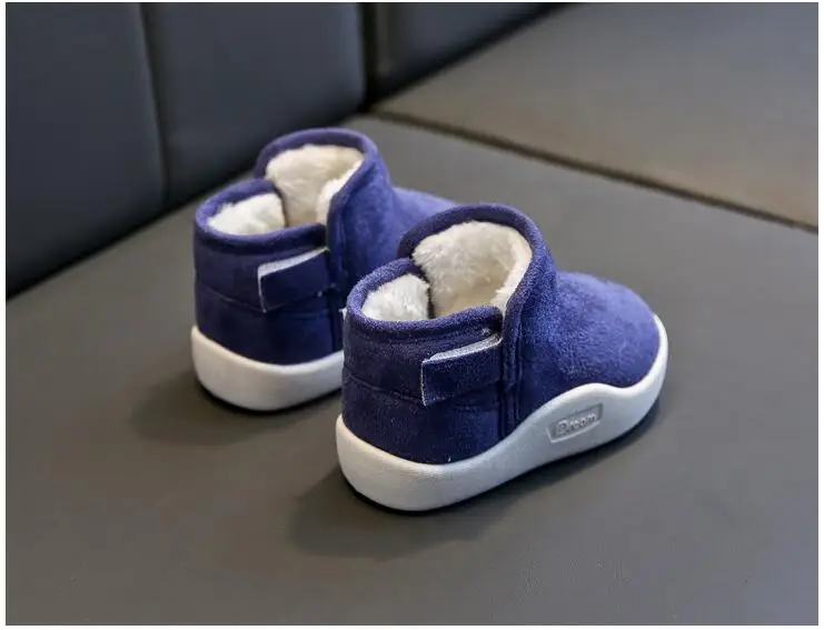 Baby Boy Girl Shoes New Warm Plush Cartoon Outdoor Baby Boots Snow Child Kids Slippers Soft Bottom Non-slip Cotton Infant Shoes