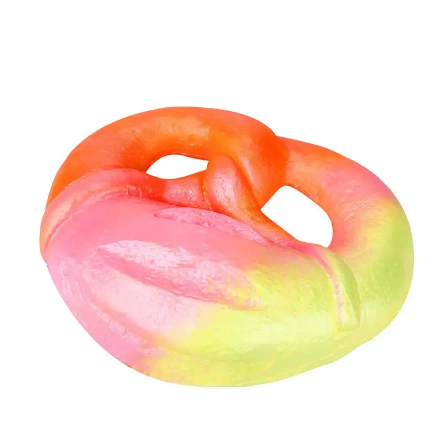 

Colorful Big Croissant Squishy Slow Rising Cream Scented Decompression compress Toy Hot Sale 2019