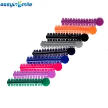 

40 Pcs/pack 1040 Rings Dental Ligature Ties Easyinsmile Elastic Rubber Band for Orthodontic Brackets Assorted Color